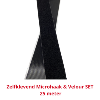 Zelfklevend Microhaak &amp; Velour SET 25meter
