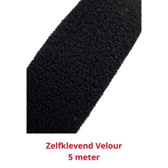 Zelfklevend Velour Zwart 5meter